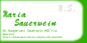 maria sauerwein business card